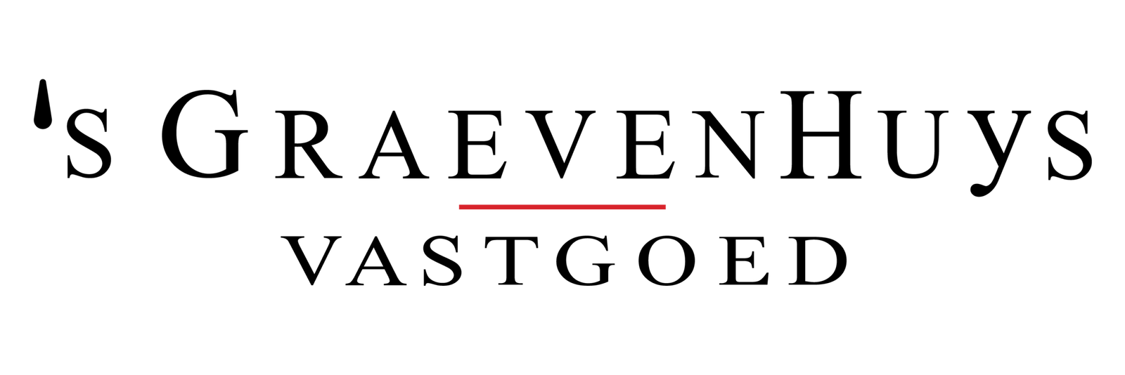 Logo 's GraevenHuys Vastgoed (zwarte tekst)
